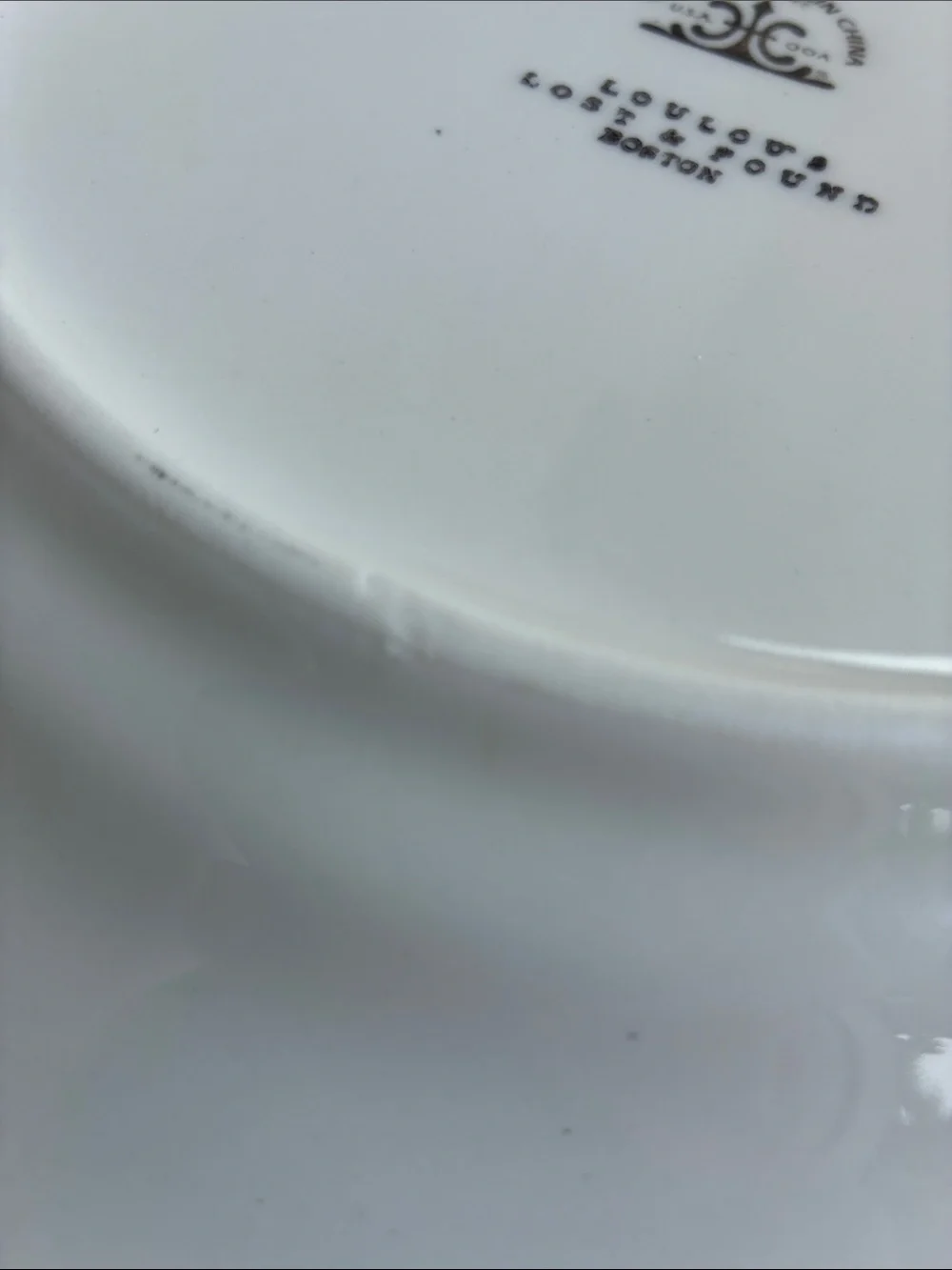 2 Boston Blue Plate Special Ceramic Dinner Plate - White with Navy Blue Trim